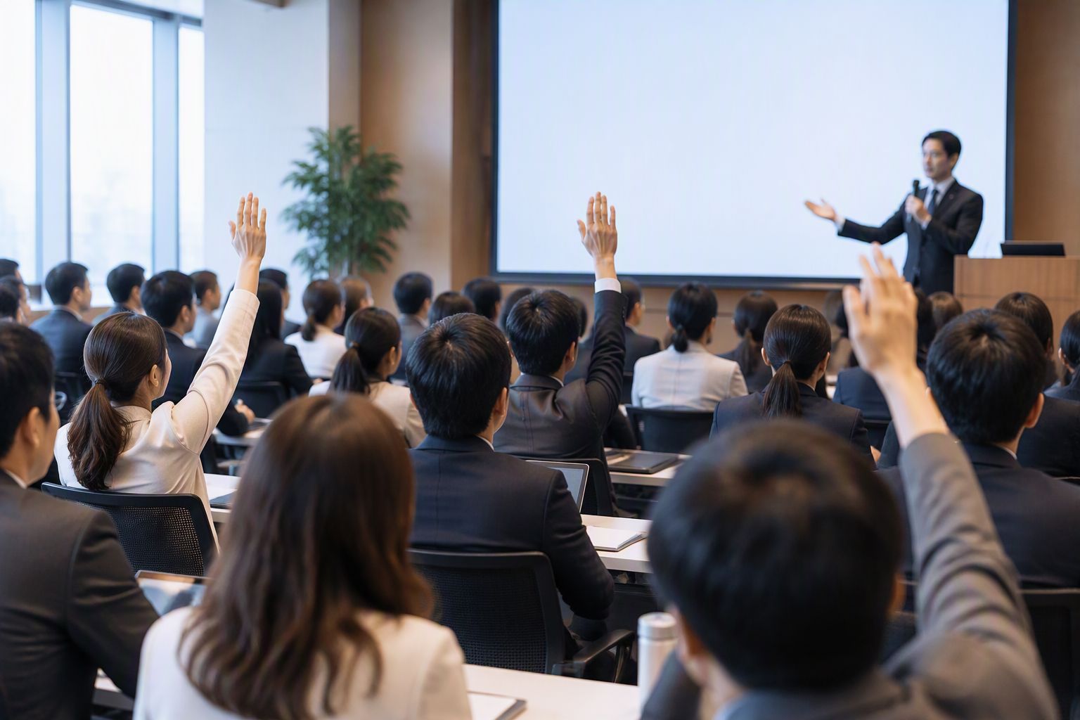 株式会社静幸産業 全体集会の様子(aiにて作成)
